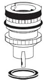 Sloan 0307193製造元交換用ピストンアセンブリ、 クローム 512906 1