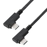 エレコム USB2.0ケーブル C-Cタイプ 認証品 USB PD対応 最大60W 両端L字コネクタ やわらか 1m ブラック U2C-CLLY10NBK