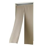 のれん 暖簾 カーテン 間仕切り 1級遮光防炎 無地 目隠し 横巾 72cm 13サイズ 11色 1級遮光 防炎 遮熱 保温 省エネ ウォッシャブル 高機能 日本製 (180cm ダークベージュ)