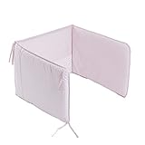 Cambrass Cot Bumper (60 x 60 x 40 cm, Keito Pink) by Cambrass