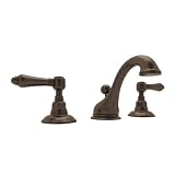 Rohl A1408LMTCB-2 Country Bath Low Lead Widespread Bathroom Faucet with Pop-Up Drain and Metal Lever