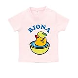 BabyChips 柚子(名入れ半袖ベビーTシャツ) 160 ライトピンク