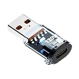 タイプCメスからUSB A MALE CONVERTER CLEAR SHELL ADAPTERラップトップ携帯電話のclearシェルアダプターUSB-aインジケータライト付きエクステンダー