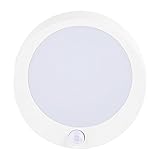 ナイトライト - Delaman 9LED、室内照明、スマートセンサー、玄関/階段/廊下、電池式、 円形 (白)