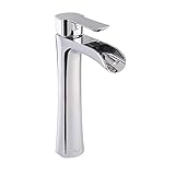 VIGO Niko Single Lever Vessel Bathroom Faucet, Chrome [並行輸入品]