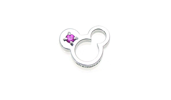 Amazon ディズニー ベビーリング ネックレス ペンダント ミッキー Disney 誕生石ルビー 7月 ネックレス 通販