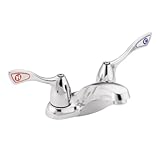 Moen 8800 F03 Commercial m-bition 4-inch Centerser洗面所蛇口を手首4-inchブレードハンドル、0.35-gpm、クロム