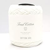 【5玉2袋セット】横田 DARUMA トラッドコットン100 手編糸 コットン100％ col.1 白 25g 約108m 10玉セット 3464