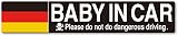 セイワ(SEIWA) 車用 マグネットステッカー フラッグメッセージサインBABY IN CAR ドイツ IMP048 1枚入り 注意喚起 赤ちゃんが乗っています。 カー用品