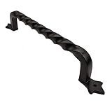 Iron Valley - 14" Twist Bar Door Handle Pull - Solid Cast Iron [並行輸入品]