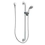 Moen 52236GBM25 Commercial Slide Bar/Grab Bar Hand Shower System 2.5 gpm, Chrome [並行輸入品]