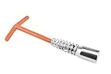 KSEIBI 211075 T-Handle Universal Joint Spark Plug Wrench Socket 13/16 Inch (21 mm) Remover Installer