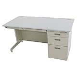 スチールデスク オフィスデスク 片袖 引出し付き 事務机 システムデスク ワークデスク W140×D70×H70 W1400×D700×H700 グレー 470