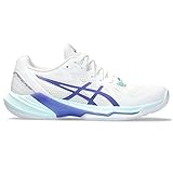 ASICS レディース SKY ELITE FlyteFoam 2 バレーボールシューズ、10、ホワイト/ブルーバイオレット, ホワイト, 10