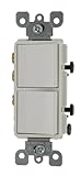 Leviton 20 A、120 / 277 V、デコラブランドスタイル3ウェイ/ 3ウェイAC組み合わせスイッチ、商用グレード、接地 5640-W 1