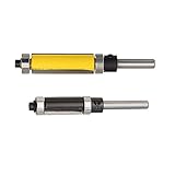 Dovewill 2ピース　ソリッド　カーバイド　フラッシュ　トリムトップ　ボトム　ベアリング　ルータ　ビット　25ミリメートル/ 38ミリメートル　トリムビットのフラッシュ
