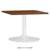 arne ダイニングテーブル 単品 正方形 カフェテーブル おしゃれ 木製 2人用 角丸 セミオーダー CT-SQR8080 Atype-H脚 BR×WH