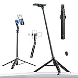 Ulanzi TT88 自撮り棒 Magsafe用 2in1 スマホ 三脚 じどり棒 オーバーヘッド スマホスタンド iPhone/android対応 コンパクト セルカ棒 携帯 卓上 軽量 360°+270°回転 360°パノラマ撮影 クイックシュー付き リモコン付き 144cm＆7段階伸縮 折りたたみ式 持ち運び便利 4-7インチ多機種対応 旅行/セルフィー/撮影/ライブ配信に最適