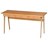 不二貿易 リビングデスク コロン 幅140cm ナチュラル 10890