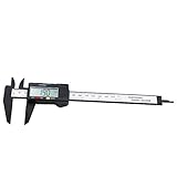 LORIA・JP 超大型 デジタルノギス 150mm/6インチ電子デジタルバーニアキャリパーマイクロメーターゲージ測定 高精度 LCDディスプレイスクリーン カーボンファイバー製 DIY 大工 測定 