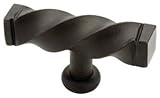 (wroughtiron) - Liberty 6.4cm Iron Craft Twisted T-Knob, Available in Multiple Colours