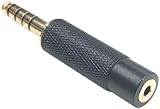 オーディオファン 4.4mm 5極 オス ⇐ 2.5mm 4極 メス 変換 アダプター 金メッキ オーディオプラグ 製品サイズ 51mm×9.5mm