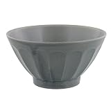 EAST table(イーストテーブル) しのぎお花のライスボール 12.5cm お茶碗 グレー 日本製 飯椀 和食器 食洗機対応 レンジ対応 110-030-02