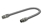 Flextron FTGC-SS12-72N 72 Flexible Gas Line Connector with 5/8 Outer Diameter and 3/4 x 3/4 MIP Fitt