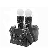 コントローラー充電器ドックステーション - For PS4 For PSVR Move 充電スタンド Moveコントローラー用