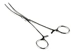 SE 681FC 8' Self Locking Curved Forceps, Stainless Steel [並行輸入品]