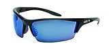 UVEX by Honeywell S2823 Instinct Series Safety Eyewear with Matte Black Frame, Blue Mirror Lens and 