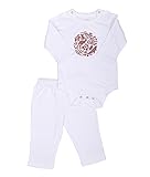 Oceankids ベイビー・ボーイズベイビー・ガールズ・ホワイト・ジャンプスーツ新生児幼児ロンパー・ロングスリーブ 3M 0-3ヶ月
