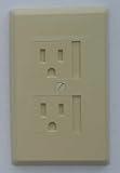 Care Cover Sliding Door Outlet Cover, 3-Prong, Ivory by Care Cover Sliding Door Outlet Cover