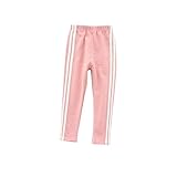 ALLAIBB ベビー服 パンツ 秋 女の子 子供 ロングパンツ スポーツ カジュアル size 110 (ピンク)