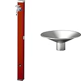 ユニソン(UNISON) スプレスタンド70  ダークレッド  蛇口1個セット  シルバー シャインポットセット