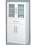 ホワイト食器棚60-120