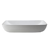 Decolav 1445-CWH Classically Redefined Rectangle Above Counter Lavatory Sink, White [並行輸入品]