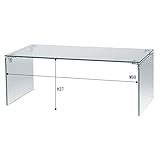 インテリア 家具 便利 おしゃれ ローテーブル/強化ガラステーブル 長方形 ガラス天板 ［リビング家具］ PT-26