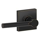 Schlage j10-brw-col Brentwood PassageドアレバーSet with装飾コルトントリム、Aged Bronze