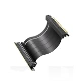EZDIY-FAB PCIe 4.0 X16ライザーケーブル 高速シールド垂直GPUマウント用 PCI-E Gen4対応 延長ライザーカード 90度直角コネクタ 黒 - 11.5cm 90度