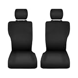 Kotesoto ホンダ 新型N-BOX JF5 JF6 JOY シートカバー 車用 エヌボックス JF5 カーシートカバー NBOX JF6 フルサラウンドシート Nボックス JOY カーシート 車 座席カバー 二目列用 アクセサリー カー用品 車種専用設計 防水 取付簡単 シート保護 (二目列用、ブラック&2PCS)