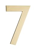 Architectural Mailboxes 3585PB-7 5 in. Brass Floating House Number 7 Polished Brass [並行輸入品]