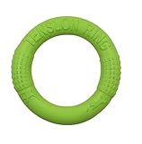 HAPPY SUGAR 犬 おもちゃ 輪っか リング フリスビー 中型犬 大型犬 耐久性 水遊び 対応 軽量 噛みごたえ アイテム (グリーン)