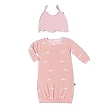KicKee Pants Layette Gown And Hat in Blush Dolphin Preemie