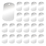 ABINECS アルミタグ ネームタグ 50個セット 荷物タグ 穴付き ドッグ タグ 約50×29mm