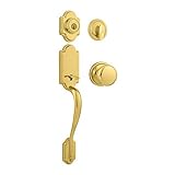 クイックセット800 AN / 966h-usl03明るい真鍮ライフタイム仕上げArlington Single円柱Handleset with Hancockノブ