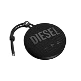 DIESEL コンパクト スピーカー Bluetooth 小型 ポータブルスピーカー ブルートゥース リストストラップ付 防水 最大28時間音楽再生 ワイヤレススピーカー (ディーゼル Connect_D ブルートゥーススピーカー, ブラック)