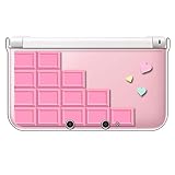sslink ニンテンドー 3DS LL 対応 クリア ハード カバー 板チョコレート（ピンク） ハート スイーツ ストロベリー