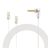 OKCSC Aurora イヤホンケーブルQDC 2Pin リケーブル 0.78mm KZ用 TRN用 CCA用 交換ケーブル 2.5㎜ バランス接続 2芯 高純度OFC銀メッキ K-Z ZSX/ZSN PRO X/ZSN PRO/ZSN/ZS10/CC-A CRA/C12/NRA/C10 PRO 等イヤホンに向け 長さ120cm 極細タイプ