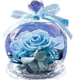 花由 プリザーブドフラワー 12星座 【うお座】 水色 フラワーギフト ブリザードフラワー 誕生日プレゼント 女性 結婚祝い お祝い 花